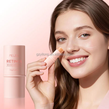 OEM Retinol & Caffeine Eye Balm Stick Dark Circles Relief PDRN Collagen Peptide Eye Stick Smooths Fine Lines Multi Balm Stick