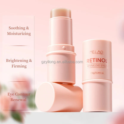 OEM Retinol & Caffeine Eye Balm Stick Dark Circles Relief PDRN Collagen Peptide Eye Stick Smooths Fine Lines Multi Balm Stick