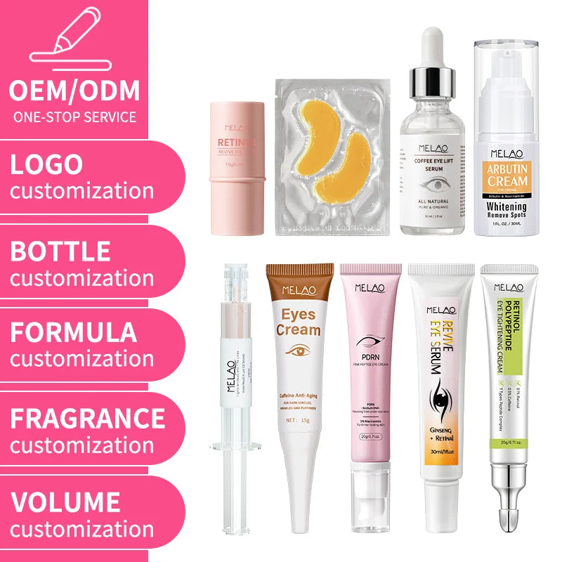 OEM Retinol & Caffeine Eye Balm Stick Dark Circles Relief PDRN Collagen Peptide Eye Stick Smooths Fine Lines Multi Balm Stick