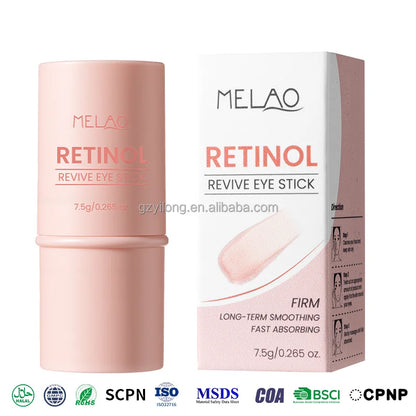 OEM Retinol & Caffeine Eye Balm Stick Dark Circles Relief PDRN Collagen Peptide Eye Stick Smooths Fine Lines Multi Balm Stick
